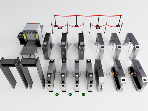 Modern channel gate security check entrance swing gate