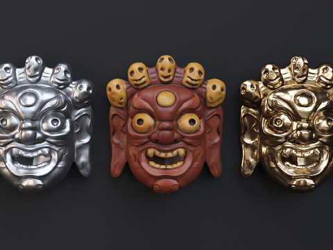 Japanese Mask Wall Decoration Pendant