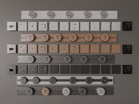 Switch panel mobile socket rail socket