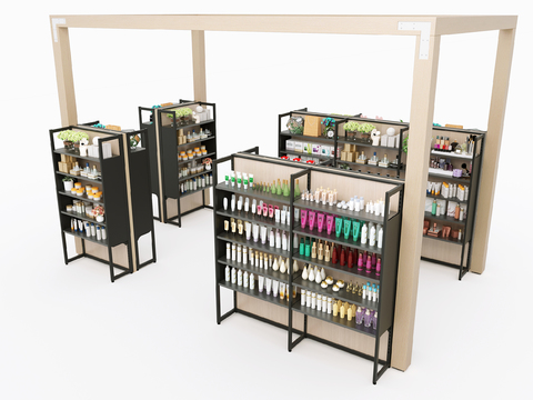 Modern cosmetics shelf