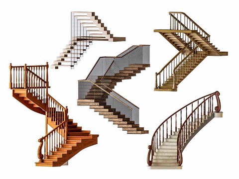 European-style corner staircase