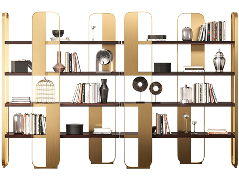 Modern Affordable Luxury Style Decorative Shelf Bookshelf