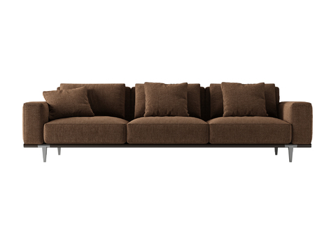 Modern Minimalist Solid Wood Fabric Couch Free