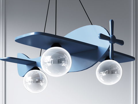 Modern aircraft chandelier for children