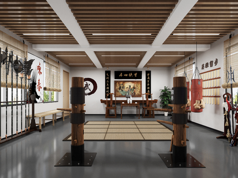 Modern boxing gym martial arts training room