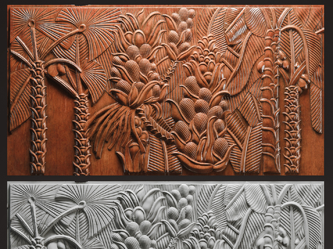 Southeast Asia Carved Wood Carving