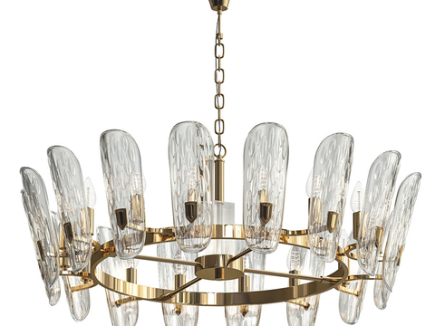 Modern glass candle holder chandelier