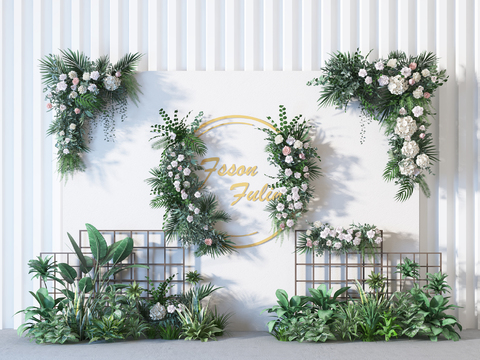 Modern Flower Wedding Art Display