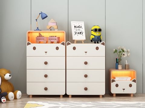 Nordic Cartoon Children's Bucket Nightstand