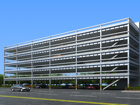 Modern parking building