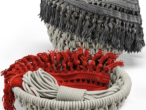 Modern rope storage basket