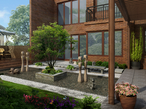 Modern Courtyard Garden