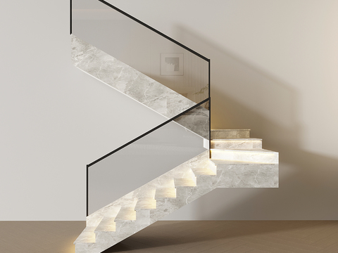 glass stair handrail stair