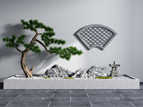 New Chinese pine rockery sketch