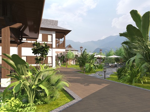 Southeast Asia Villa Residential Landscape