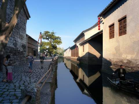 chinese ancient architecture landscape psd