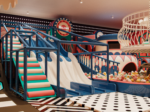 Modern indoor children's playground