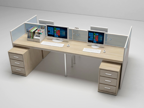 Modern Solid Wood Screen Card Desk