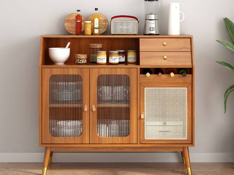 Nordic Solid Wood Sideboard