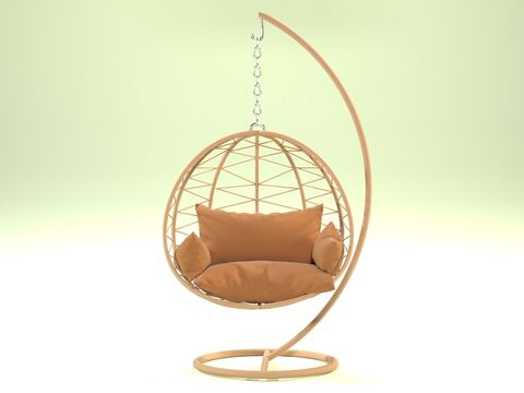 Nordic Simple Metal Fabric Hanging Chair Free