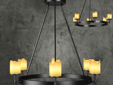 Industrial wind candlestick chandelier