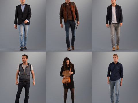 Modern fashion men and women figures