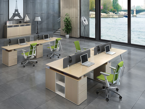 modern office desk and chair