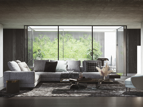 Italian Minotti modern sofa combination