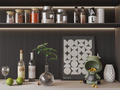 kitchen ornaments condiment drinks