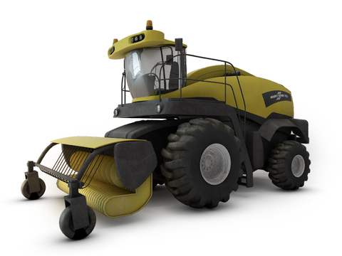 modern industrial agricultural harvester