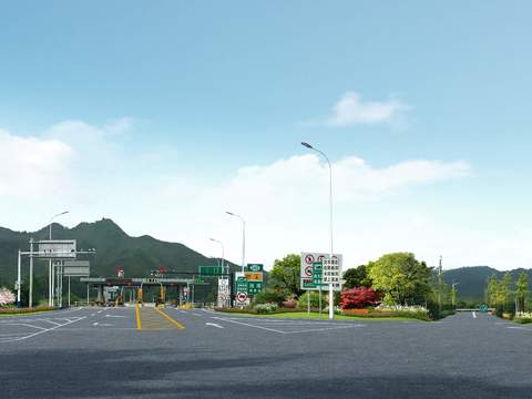 toll station highway psd