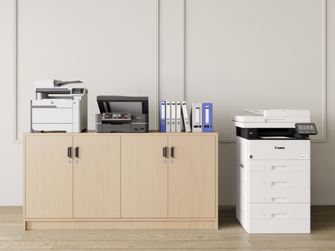 Printer copier file cabinet