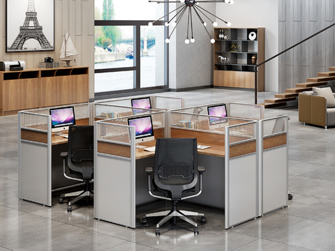 modern screen card office desk and chair