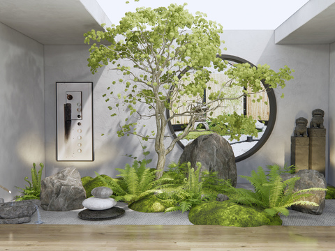 New Chinese indoor plant landscape