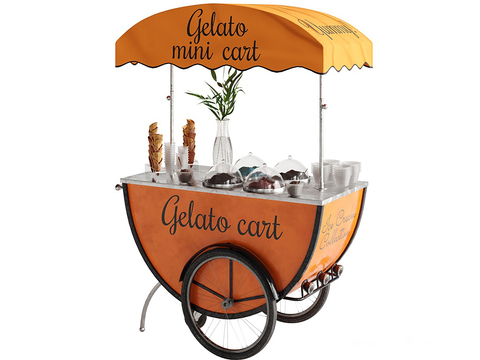 European-style ice cream mobile retail car