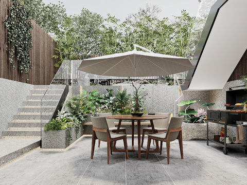 Modern Courtyard Garden