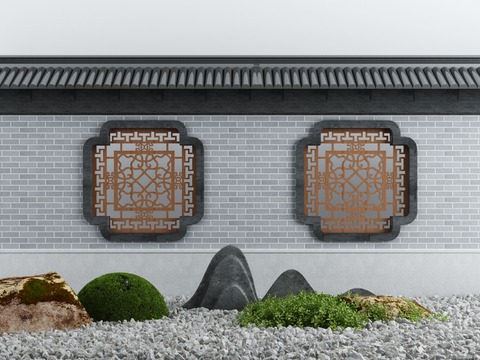 Neo-Chinese Style Garden Window Wall