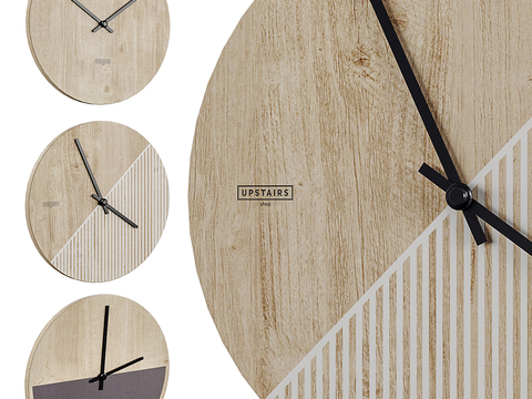 Modern Solid Wood Wall Clock