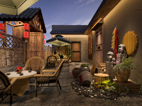 New Chinese Homestay Courtyard