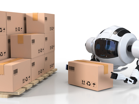 Modern Artificial Intelligence Logistics Distribution Robot