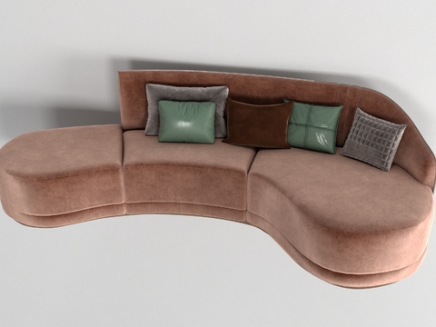 Modern Curved Multiplayer Sofa Free