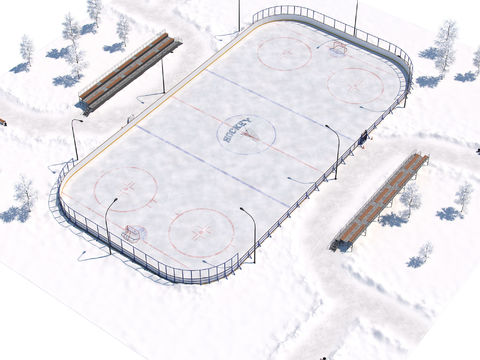 modern hockey rink