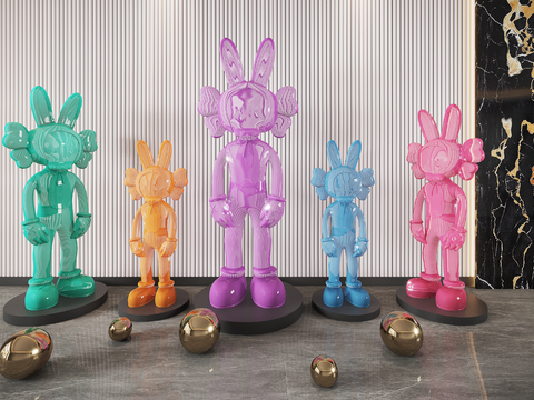 Modern KAWS Tide Sculpture Ornaments