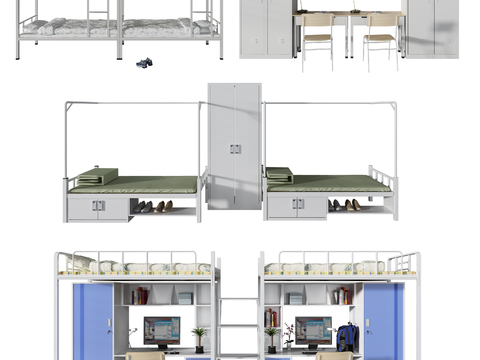 Modern Student Dormitory Bed