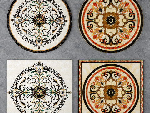 New Chinese-style ground tile mosaic