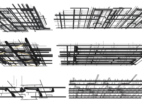 Industrial ventilation pipe ceiling