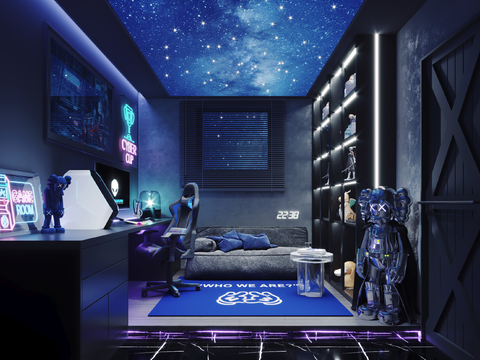 Modern Cyberpunk E-sports Room