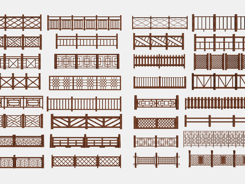 Chinese solid wood railing