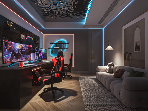 Modern Internet Cafe E-sports Room