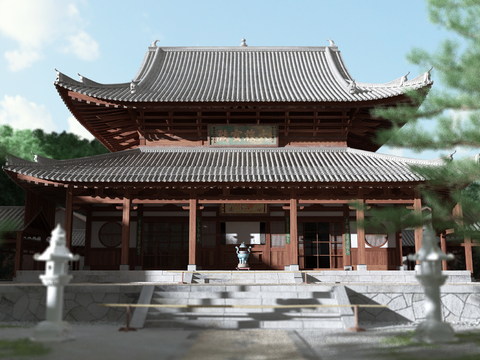 Chinese ancient building hall